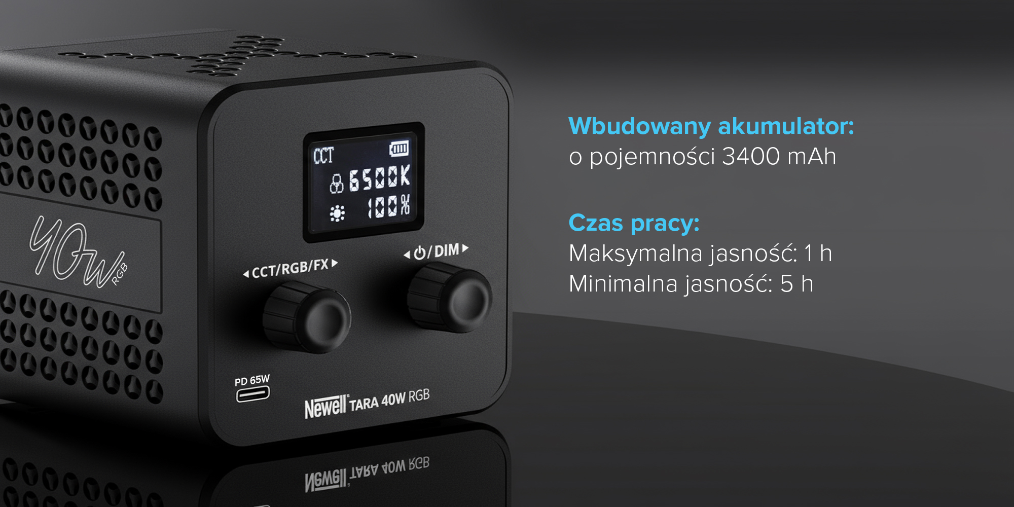 Lampa LED Newell Tara 40 RGB